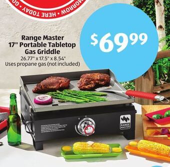 Aldi Range master 17 portable tabletop gas griddle offer