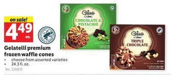Lidl Gelatelli premium frozen waffle cones offer