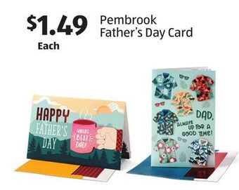 Aldi Pembrook father's day card offer