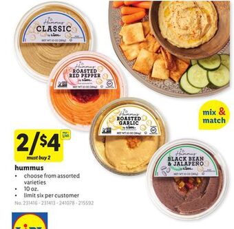 Lidl Hummus offer
