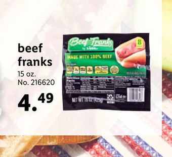 Lidl Beef franks offer