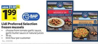 Lidl Lidl preferred selection frozen mussels offer