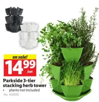 Lidl Parkside 3-tier stacking herb tower offer