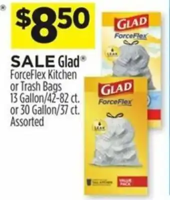Dollar General Glad ForceFlex Kitchen or Trash Bags 13 Gllon offer