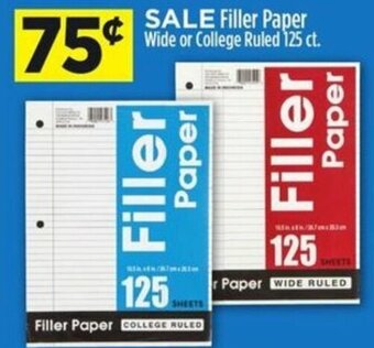 Dollar General Filler Paper offer