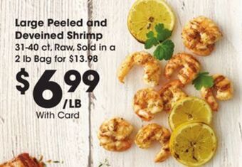 Kroger Large peeled and deveined shrimp offer