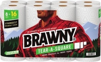Kroger Brawny tear-a-square paper towels offer