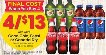 Kroger Coca-cola, pepsi or canada dry offer