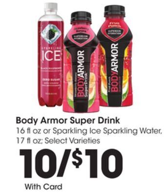 Kroger Body armor super drink offer