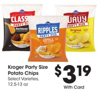 Kroger Kroger party size potato chips offer