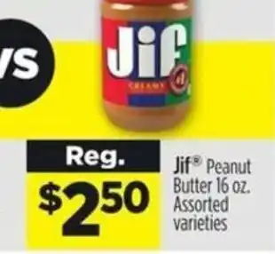 Dollar General Jif Peanut Butter 16 oz offer