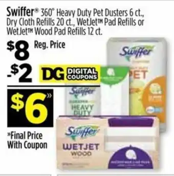 Dollar General Swiffer 360 Heavy Duty Pet Dusters, Dry Cloth Refills offer
