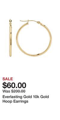 Kohl's Everlasting gold 10k gold hoop earrings offer