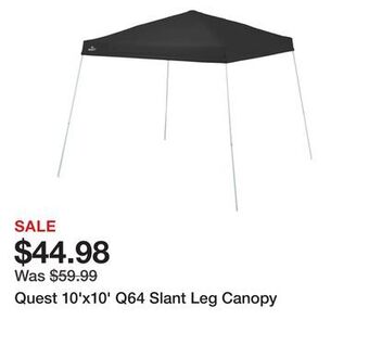 Dick's Sporting Goods Quest 10'x10' q64 slant leg canopy offer