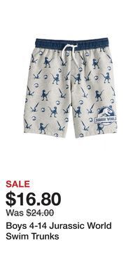 Kohl's Boys 4-14 jurassic world swim trunks offer