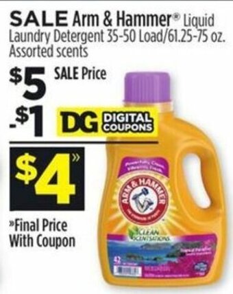 Dollar General Arm&Hammer Liquid Laundry Detergent offer