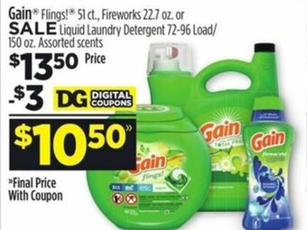 Dollar General Gain Liquid Laundry Detergent offer