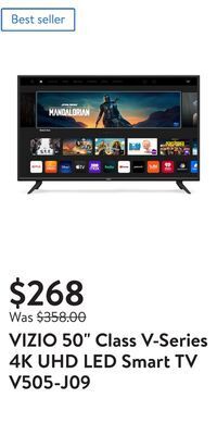 Walmart Vizio 50 class v-series 4k uhd led smart tv v505-j09 offer