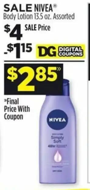 Dollar General Body Lotion 13.5 oz offer