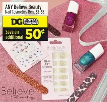 Dollar General Believe Beauty Nails Cosmetics offer