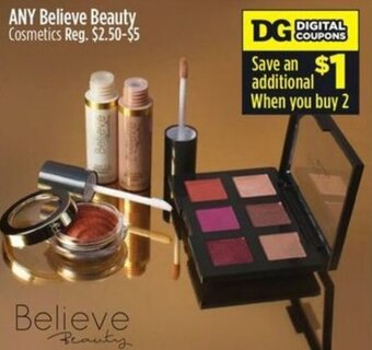 Dollar General Believe Beauty Cosmetics offer