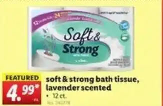 Lidl Soft & Strong Bath Tissue Lavender Scented offer