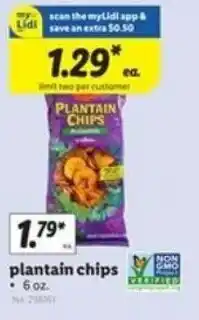 Lidl Plantain Chips 6 oz offer