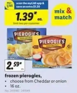 Lidl Frozen Pierogies 16 oz offer