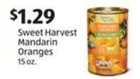 Aldi Sweet Harvest Mandarin Oranges 15oz. offer