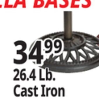 Ocean State Job Lot Cast iron patio umbrella base, 26 lbs offer