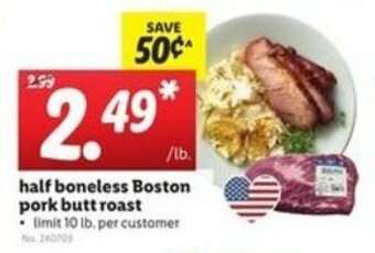 Lidl Half Boneless Boston Pork Butt Roast offer