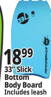 Ocean State Job Lot Big lizard 33 pro series hard slick bodyboard offer