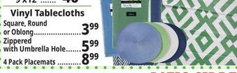 Ocean State Job Lot Vinyl tablecloths offer