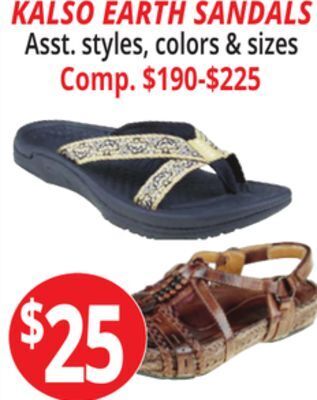 Ocean State Job Lot Kalso earth sandals offer