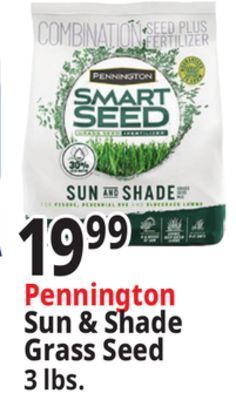 Ocean State Job Lot Pennington smart seed sun & shade grass seed, 3 lbs offer