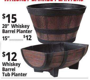 Ocean State Job Lot Whiskey barrel planters offer