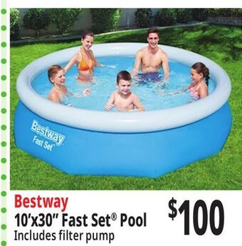 Ocean State Job Lot Bestway 10' x 30 fast set above ground pool offer