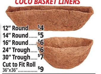 Ocean State Job Lot Coco basket liners offer