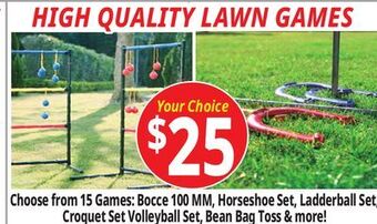 Ocean State Job Lot Lawn games offer
