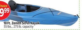 Ocean State Job Lot Lifetime zenith 10' sit-in kayak offer