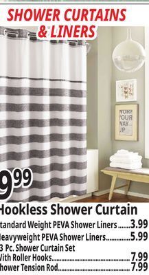 Ocean State Job Lot Hookless shower curtain offer