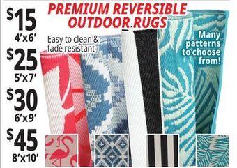 Ocean State Job Lot Premium reversible outdoor rugs offer