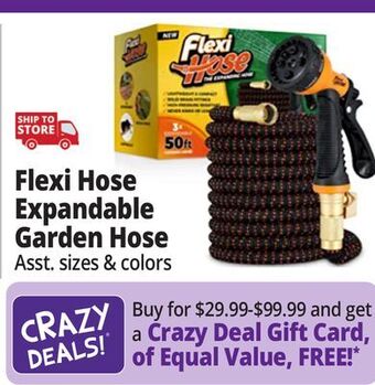 Ocean State Job Lot Flexi hose expandable garden hose offer