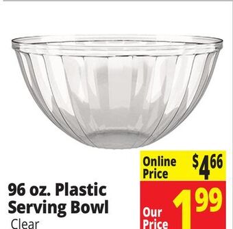 Ocean State Job Lot 96 oz. plastic serving bowl offer