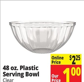 Ocean State Job Lot 48 oz. plastic serving bowl offer