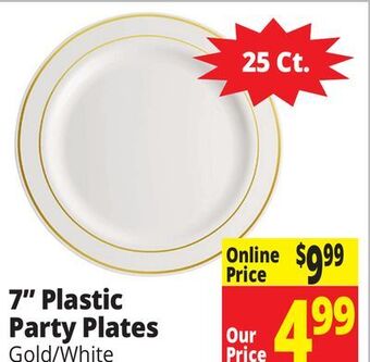 Ocean State Job Lot 7 plastic party plates offer