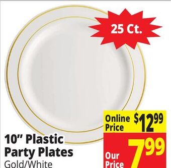 Ocean State Job Lot 10 plastic party plates offer