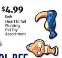 Aldi Heart to Tail Floating Pet Toy Assortment offer