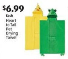 Aldi Heart to Tail Pet Drying Towel offer