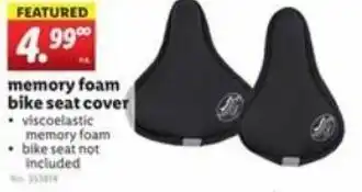 Lidl Memory Foam Bike Seat Cover offer